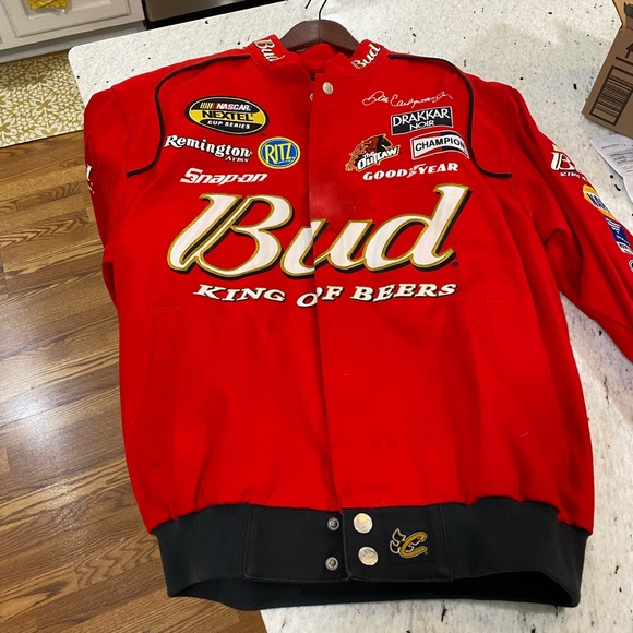 Jackets & Coats Budweiser King Of Beers Dale Earnhardt Jr Nascar Red Race Jacket Poshmark